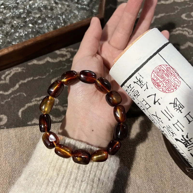Abby's Wonderland Amber/Beeswax Fine Jade Bracelets Unisex-3