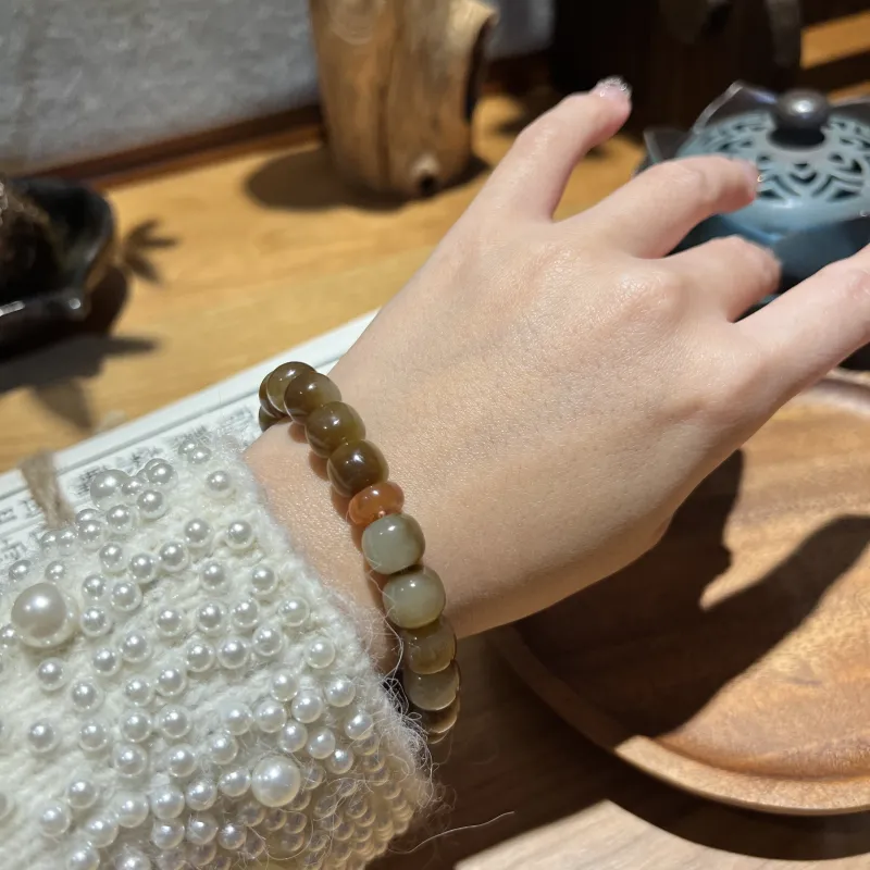 Abby's Wonderland Hetian Jade Bracelets Unisex Sugar Jade-3