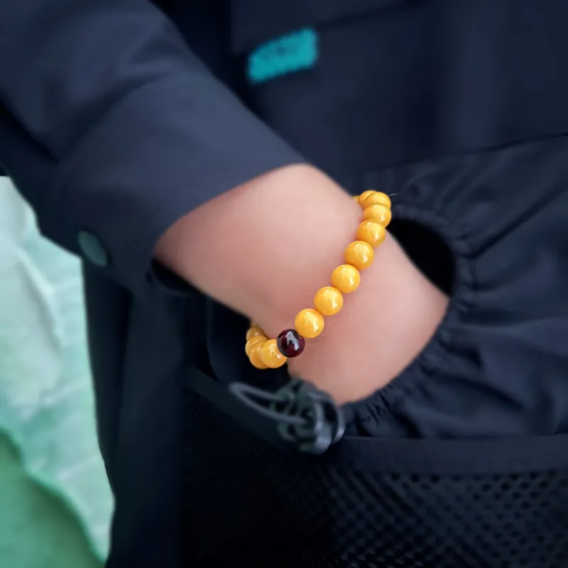 Abby's Wonderland Blood Amber Jade Bracelets Unisex-4