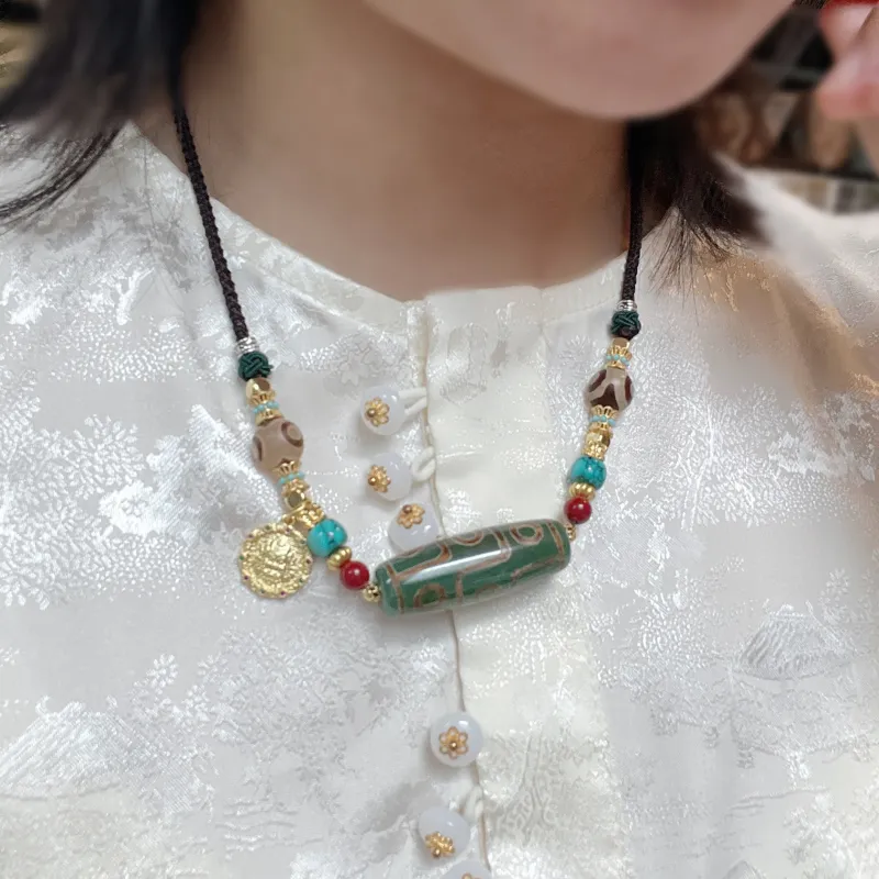 Abby's Wonderland Agate Jade Necklaces Unisex-4