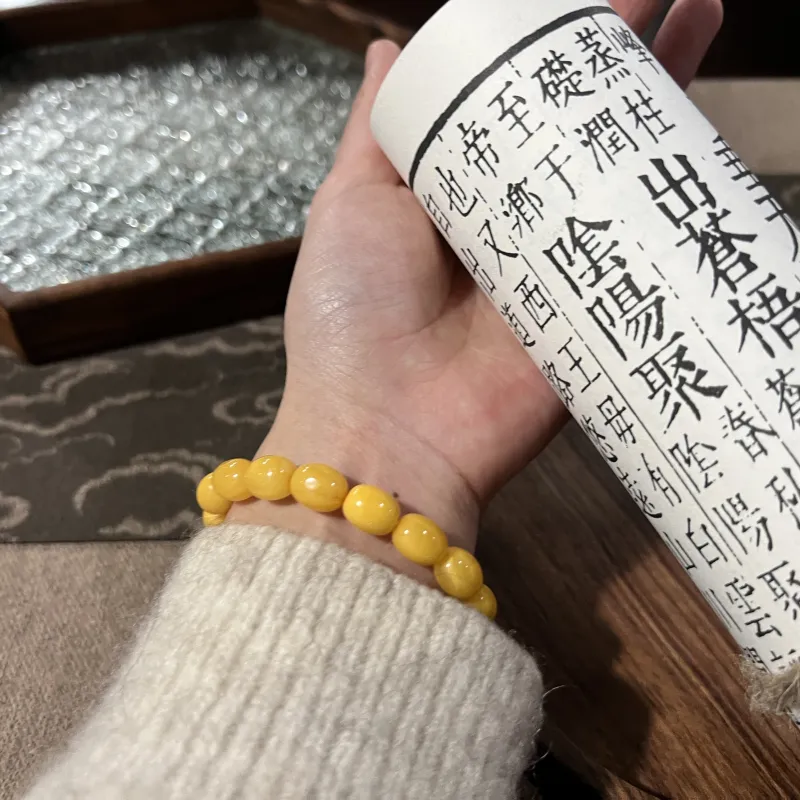 Abby's Wonderland Beeswax Fine Jade Bracelets Unisex-4