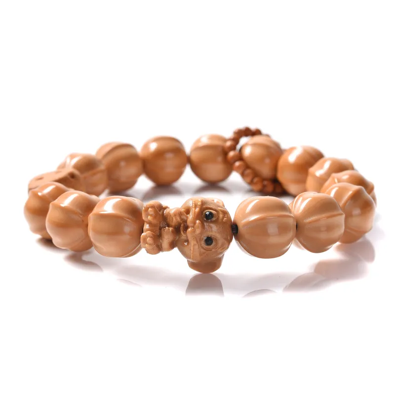 Abby's Wonderland Monkey Head Walnut Bracelets Unisex-1