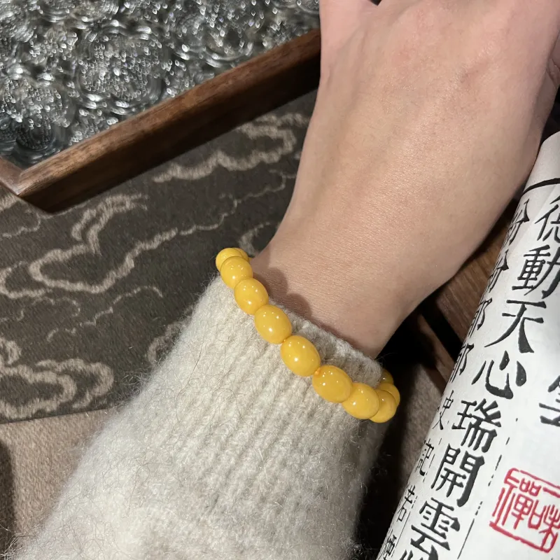 Abby's Wonderland Beeswax Fine Jade Bracelets Unisex-3