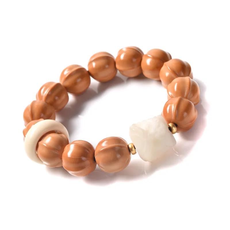 Abby's Wonderland Monkey Head Walnut Bracelets Unisex-2