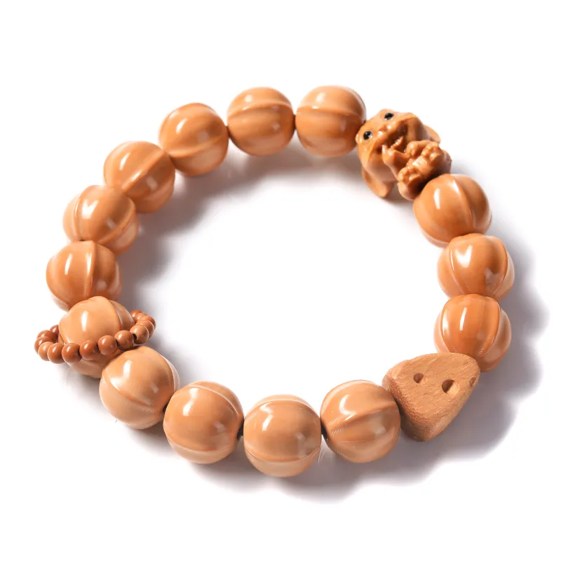 Abby's Wonderland Monkey Head Walnut Bracelets Unisex-2