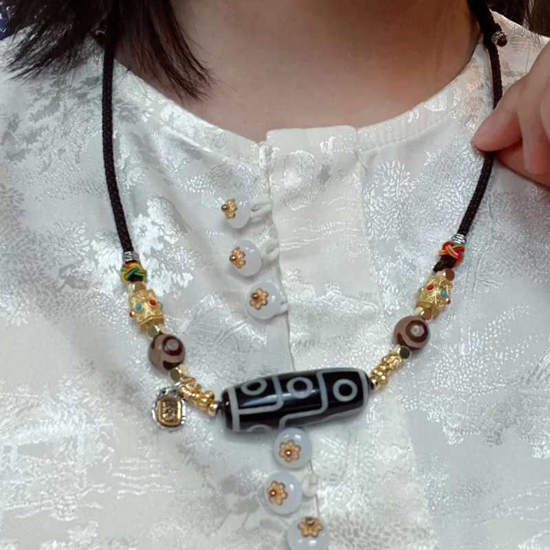 Abby's Wonderland Agate Jade Necklaces Unisex-4
