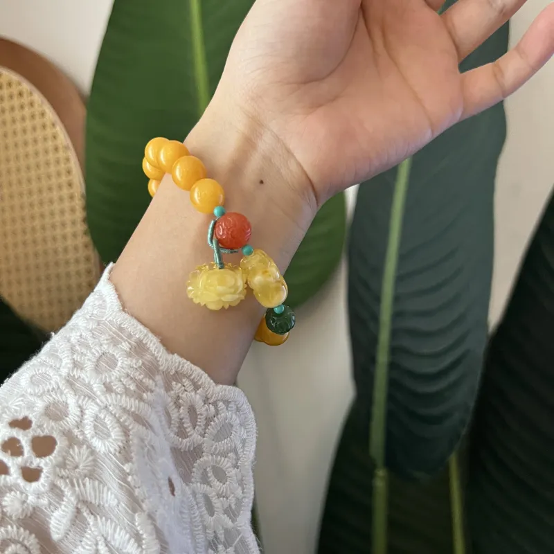 Abby's Wonderland Beeswax Jade Bracelets Women's-3