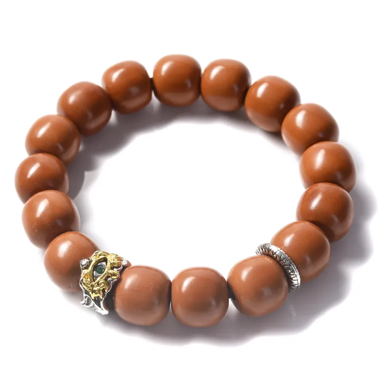 Abby's Wonderland Monkey Head Walnut Bracelets Unisex-2
