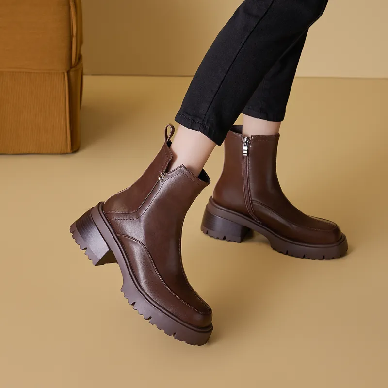 MARINO FABIANI Ankle Boots 5.5cm Women's Brown-2