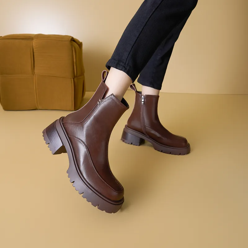 MARINO FABIANI Ankle Boots 5.5cm Women's Brown-1