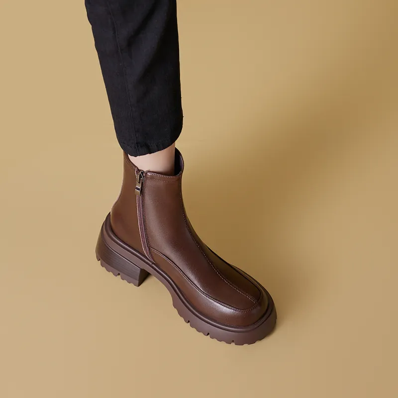 MARINO FABIANI Ankle Boots 5.5cm Women's Brown-7