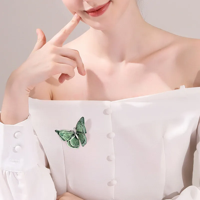 ROYALSASA Silk Chiffon Brooches Women's-8