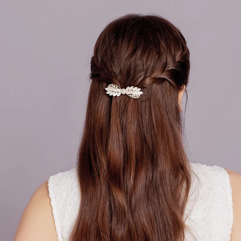 ROYALSASA Hair Clips Women's White HFS201004-1