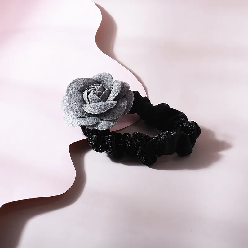 ROYALSASA Felt Velour Hair Tie Women's-5
