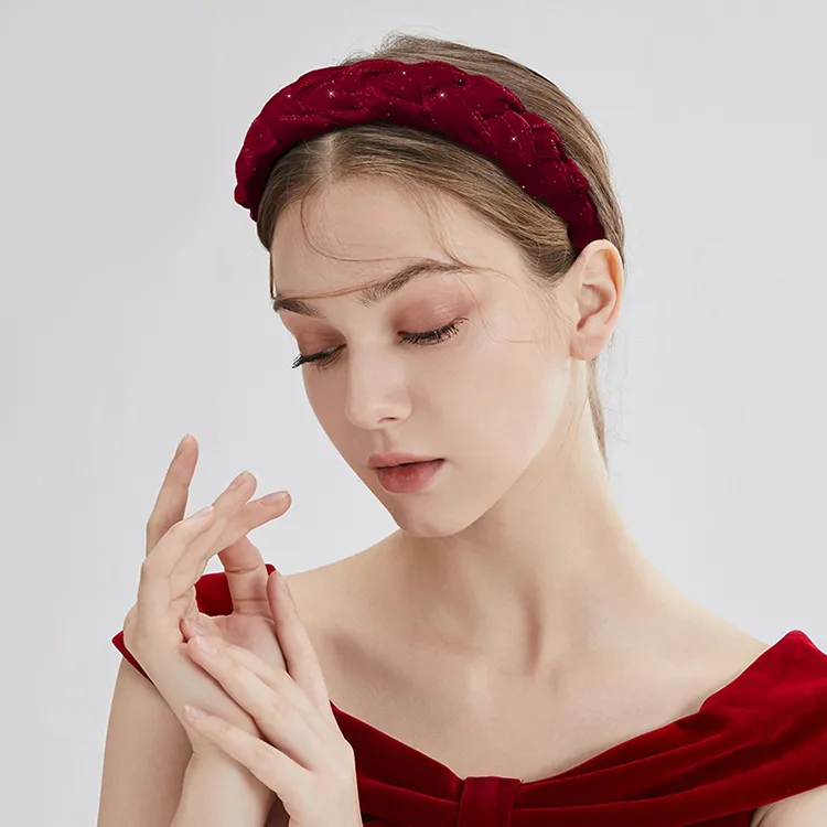ROYALSASA Velour Headbands Women's-4