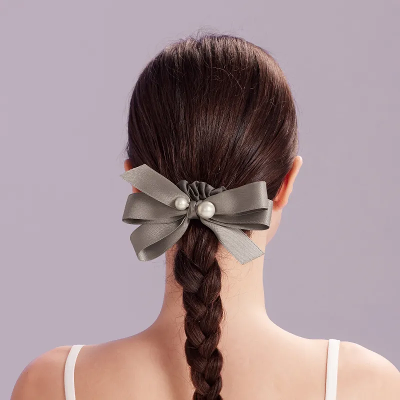 ROYALSASA Polyester Faux Pearl Hair Tie Hair Tie Women's-2