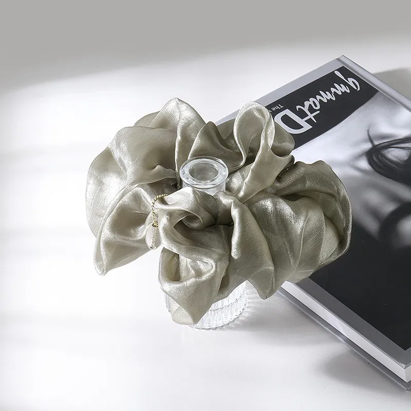 ROYALSASA Silk Chiffon Hair Tie Women's-3