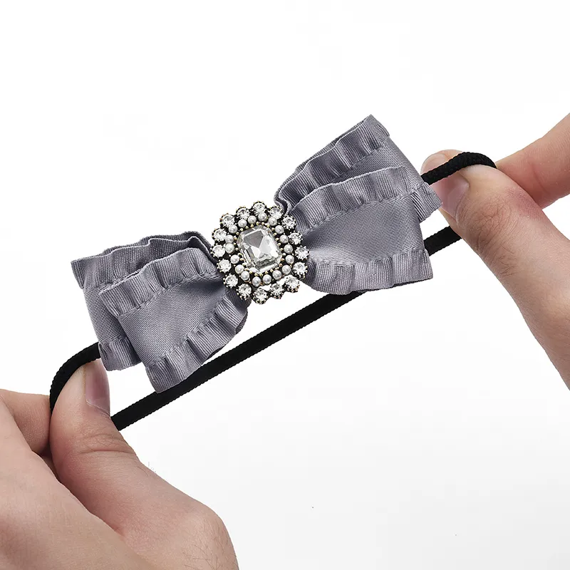 ROYALSASA Polyester Faux Crystal Hair Tie Women's-6