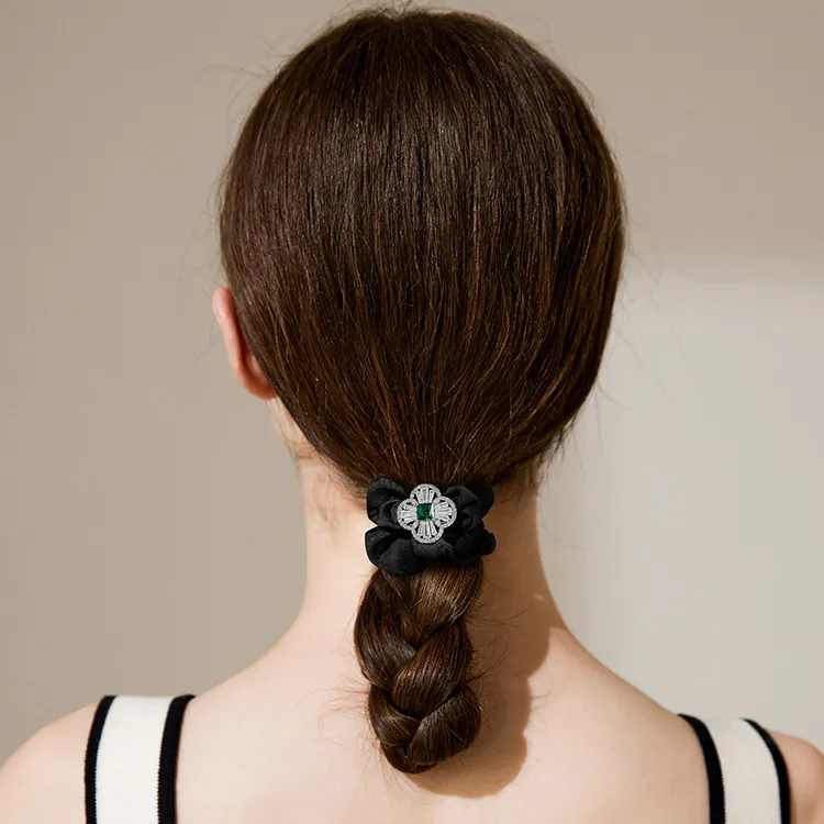 ROYALSASA Polyester, Faux Crystal Hair Tie Women's-2