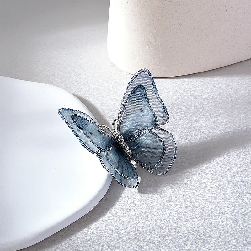 ROYALSASA Silk Chiffon Brooches Women's-3