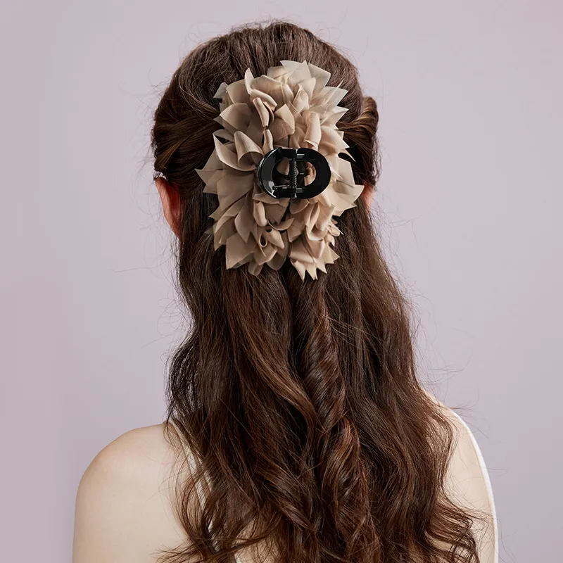 ROYALSASA Silk Chiffon, Acrylic Claw Clip Hair Claw Clip Women's-1