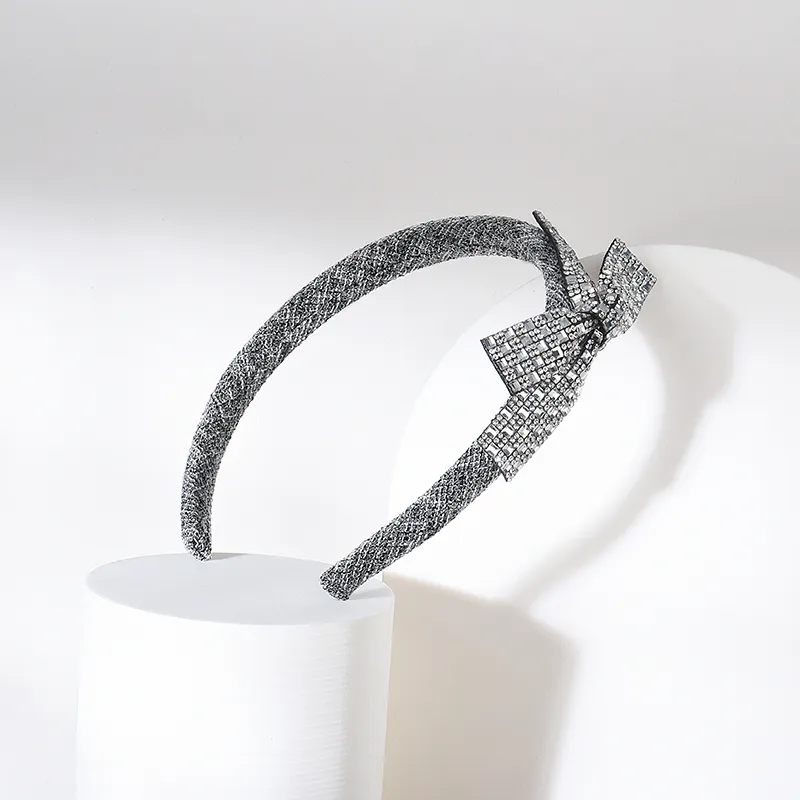 ROYALSASA Cotton Linen Blend, Faux Crystal, Acrylic Headband Headbands Women's-2