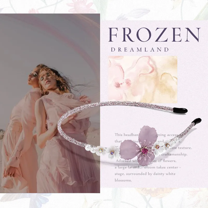 ROYALSASA Alloy Imitation Crystal Headbands Women's-3