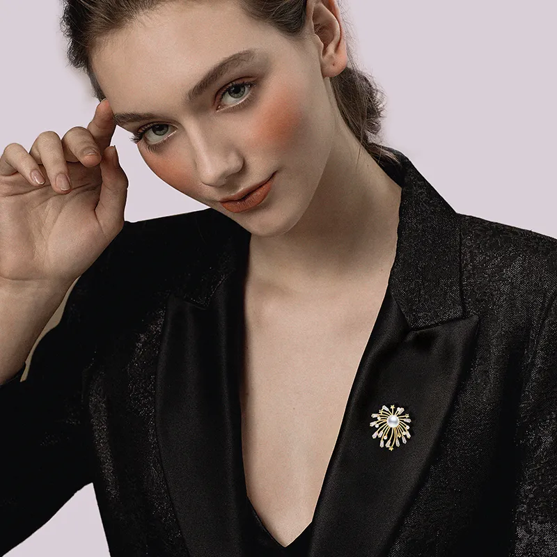 ROYALSASA Alloy Faux Pearl Brooches Women's-3
