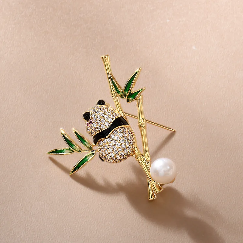 ROYALSASA Alloy Faux Crystal Faux Pearl Brooches Women's-4