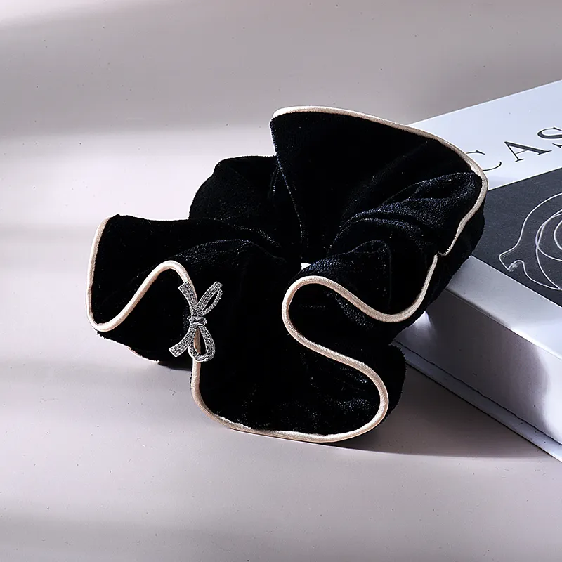 ROYALSASA Velour Faux Crystal Hair Tie Women's-4
