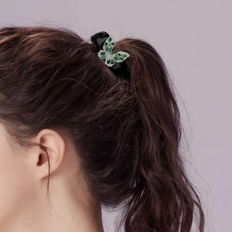 ROYALSASA Polyester, Faux Crystal Hair Tie Women's-1