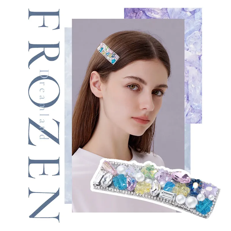 ROYALSASA Faux Crystal Hair Clips Unisex-4