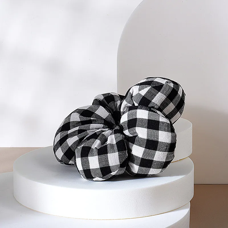 ROYALSASA Cotton Linen Blend Hair Tie Women's-5