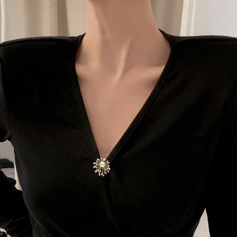 ROYALSASA Alloy Faux Pearl Brooches Women's-2