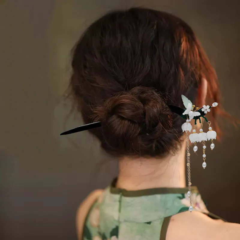 ROYALSASA Wooden Hairpins Women's-1