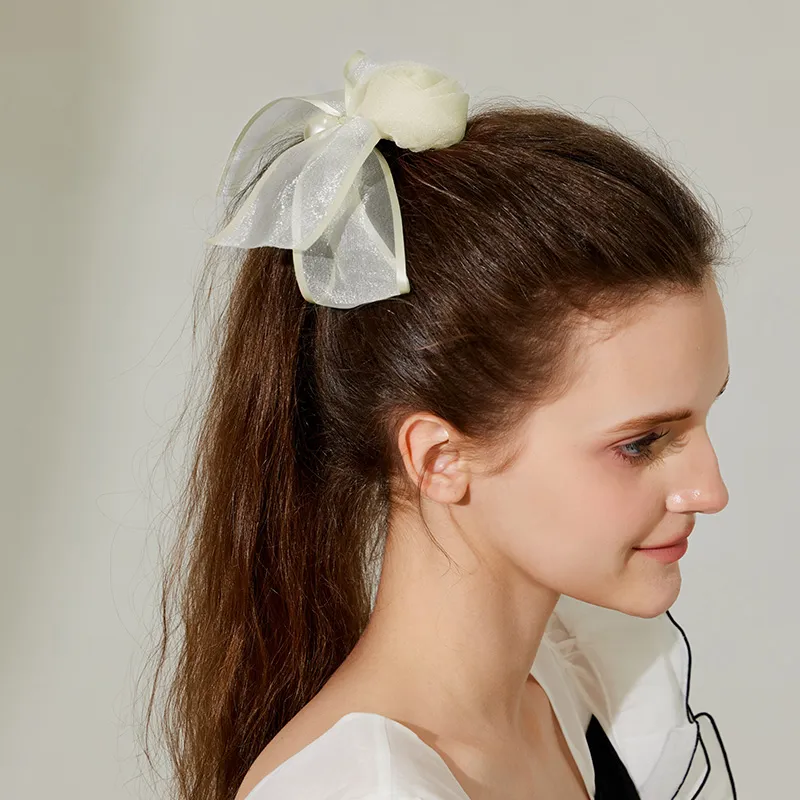 ROYALSASA Silk Chiffon Hair Tie Women's-7