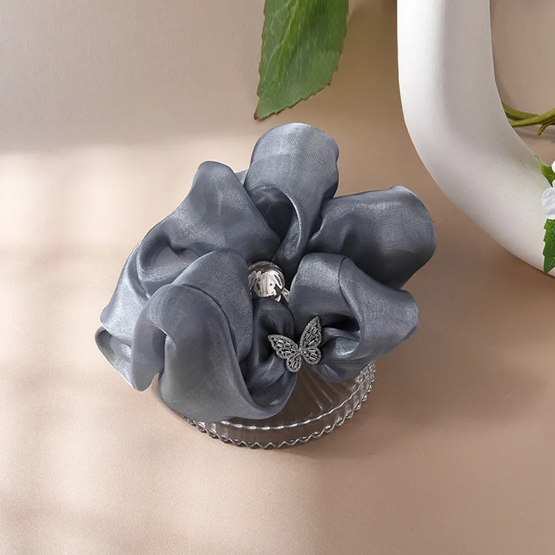 ROYALSASA Silk Chiffon Hair Tie Women's-6