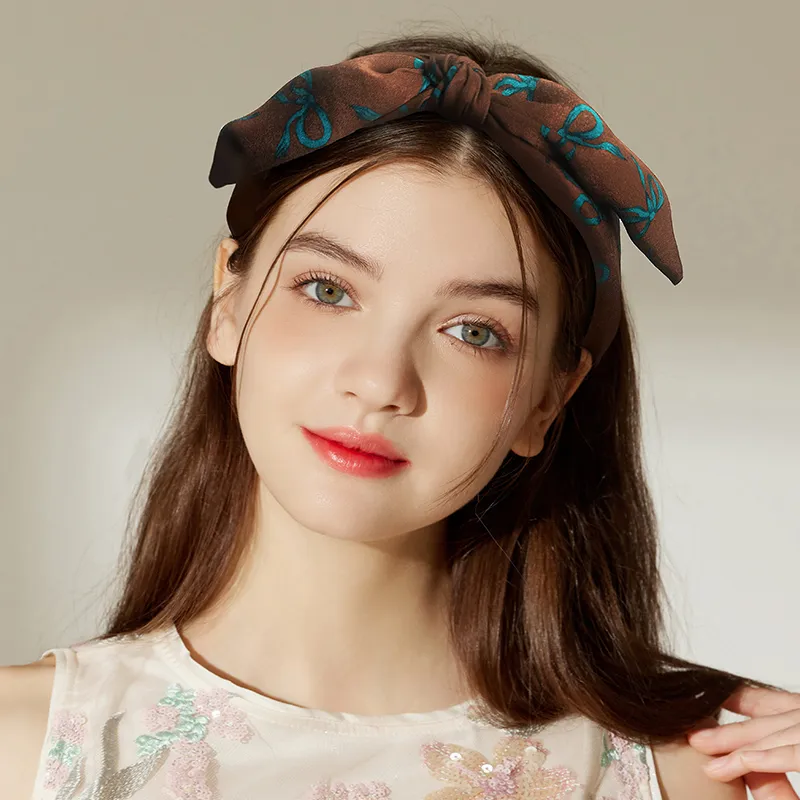 ROYALSASA Silk Chiffon Headbands Women's-1