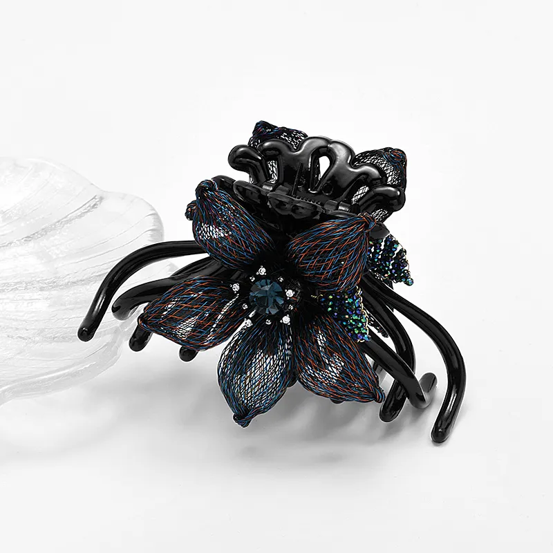 ROYALSASA Copper Wire, Faux Crystal, Acrylic Hair Clips Women's-3
