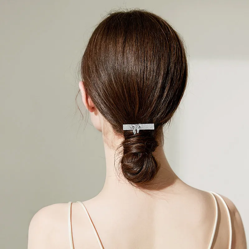 ROYALSASA Alloy Faux Crystal Edge Clip Women's-7