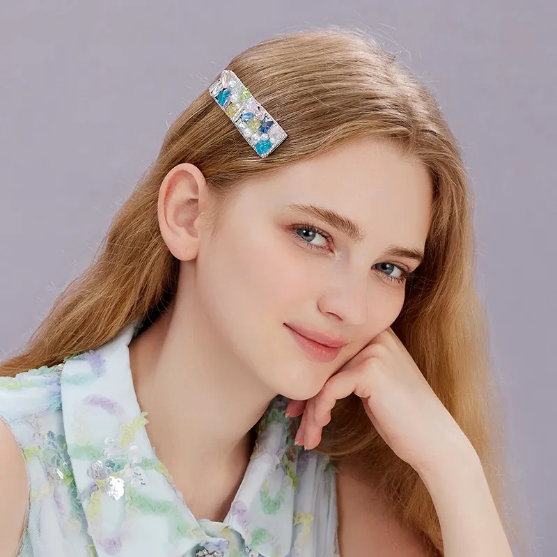 ROYALSASA Faux Crystal Hair Clips Unisex-5