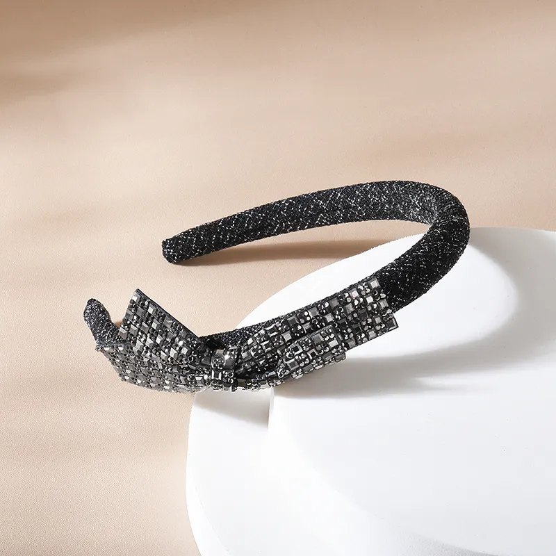 ROYALSASA Cotton Linen Blend, Faux Crystal, Acrylic Headband Headbands Women's-4