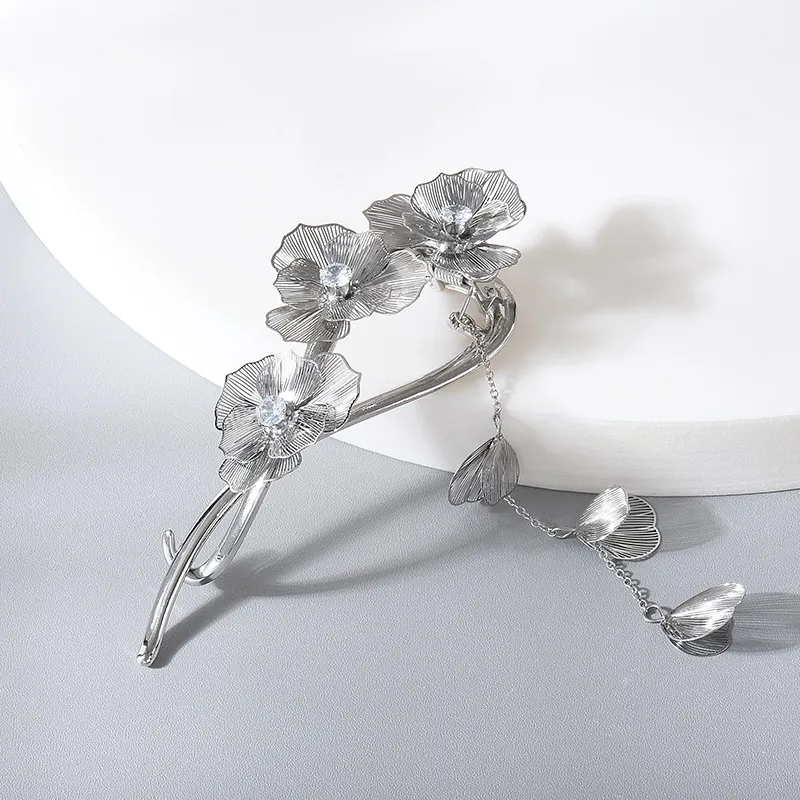 ROYALSASA Alloy, Faux Crystal Twist Clip Women's-4