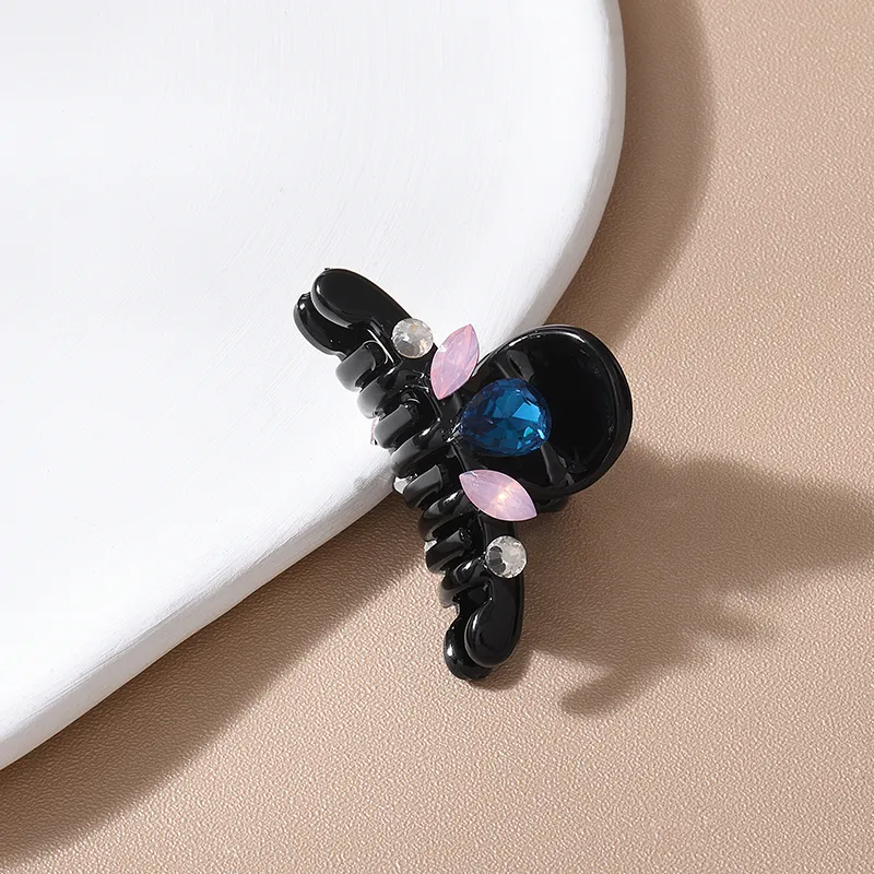 ROYALSASA Acrylic, Faux Crystal Hair Claw Clip Women's-2
