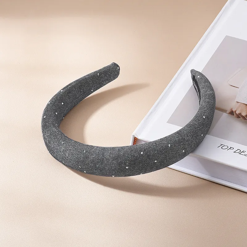 UNABERRY Polyester Faux Crystal Acrylic Bottom Clamp Headbands Women's-1