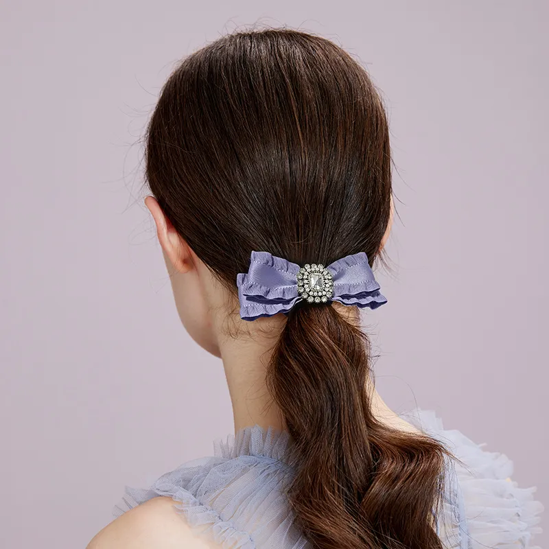 ROYALSASA Polyester Faux Crystal Hair Tie Women's-2