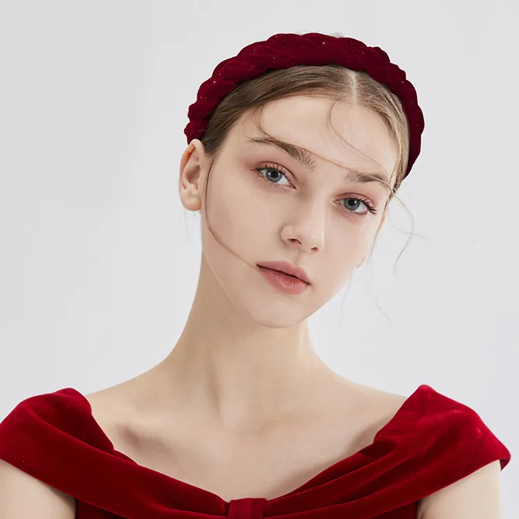 ROYALSASA Velour Headbands Women's-5