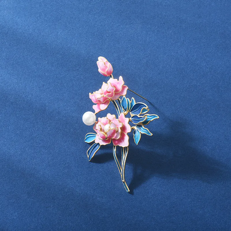 ROYALSASA Copper, Faux Pearl Brooches Women's-2