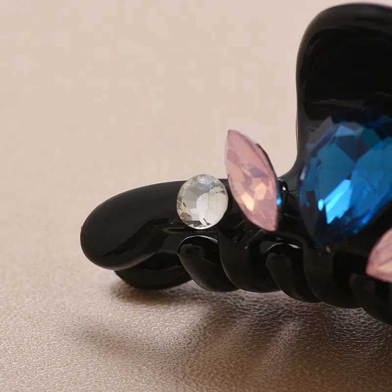 ROYALSASA Acrylic, Faux Crystal Hair Claw Clip Women's-1