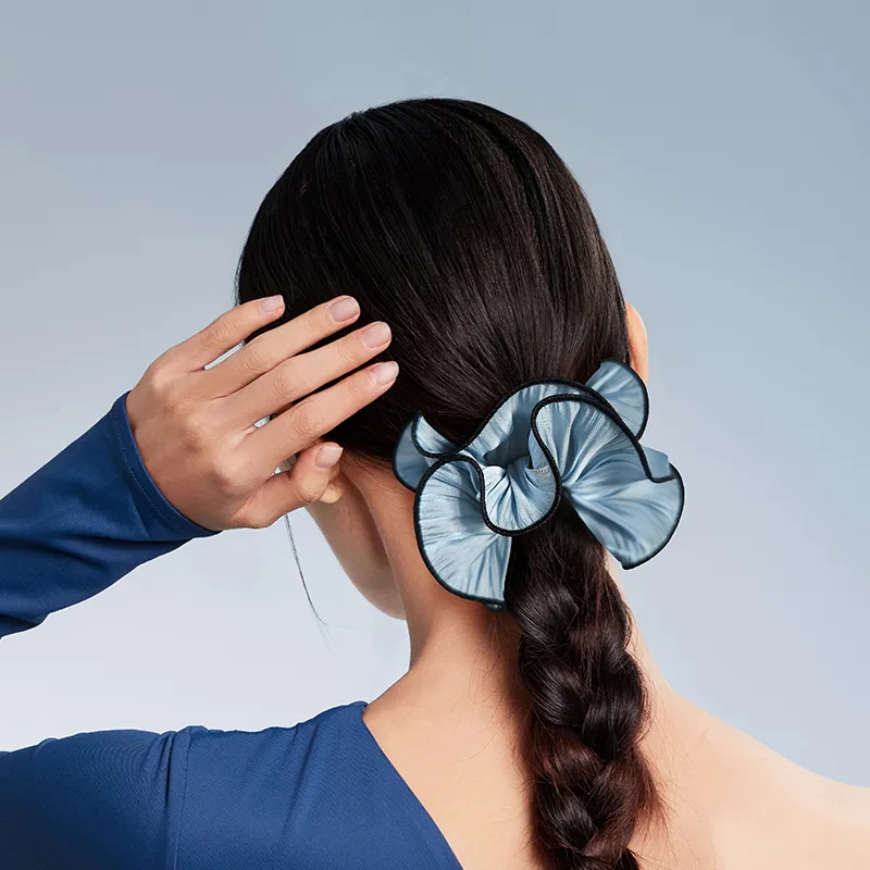 ROYALSASA Silk Chiffon Hair Tie Women's-6